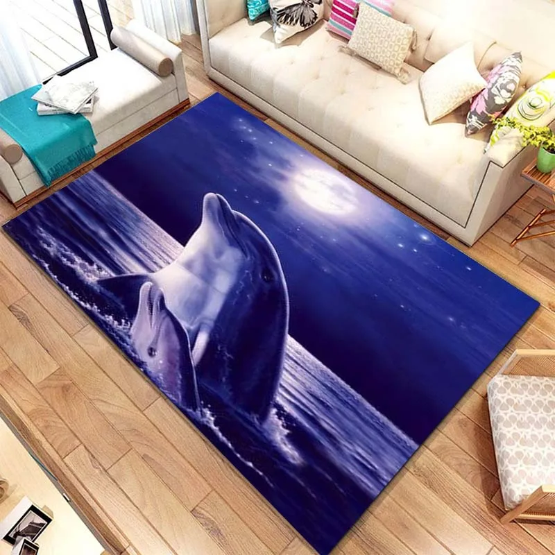 15 Размер 3D Рисунок дельфина Ковер с Рисунком Ковер для Гостиной Коврик Для Ванной Комнаты Креативный Коврик для Спальни HomeDecor