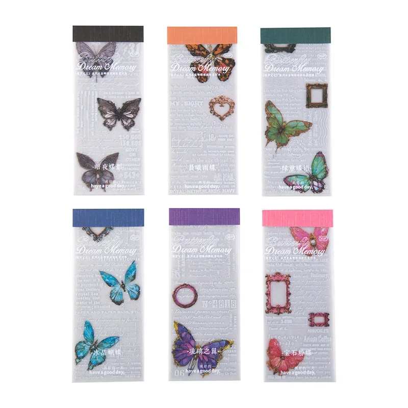 30 шт./упак. Материал серии Butterfly Dream Memory Бумага Crystal Butterfly Сульфатная бумага DIY для скрапбукинга Винтажная декоративная