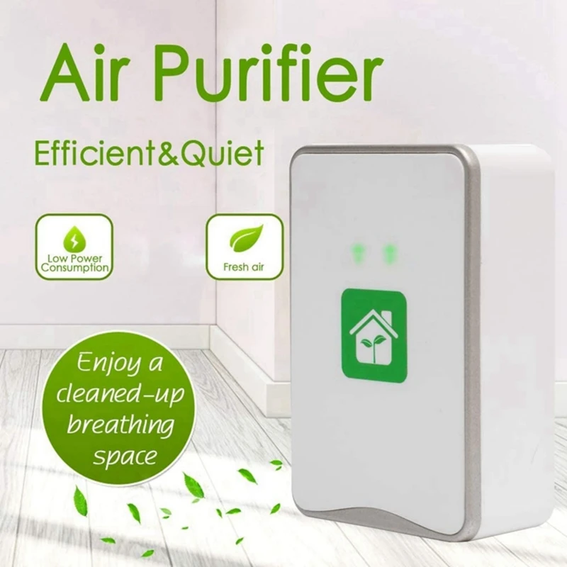 6X Подключаемый Очиститель Воздуха Генератор Отрицательных Ионов, Ионизатор Без Фильтра, Очиститель Для Очистки Аллергенов, Загрязняющих веществ, Запахов-EU Plug