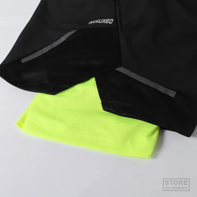 ARSUXEO Мужские шорты для бега Dry Fit 2 в 1 Тренажерный зал Кроссфит Спорт Фитнес Бег Трусцой Тренировочная Одежда для тренировок