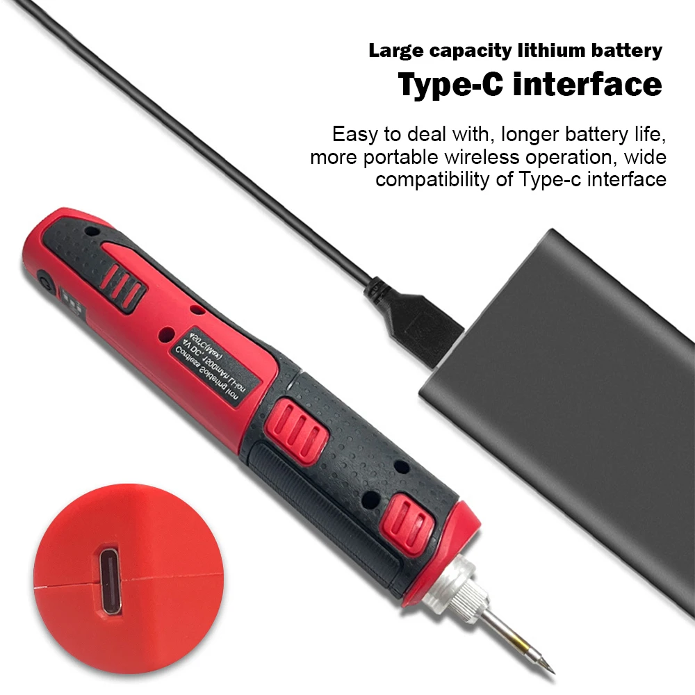 USB Беспроводной электрический паяльник Портативная сварочная ручка Литиевая батарея Перезаряжаемый паяльник с внутренним нагревом Сварочный инструмент