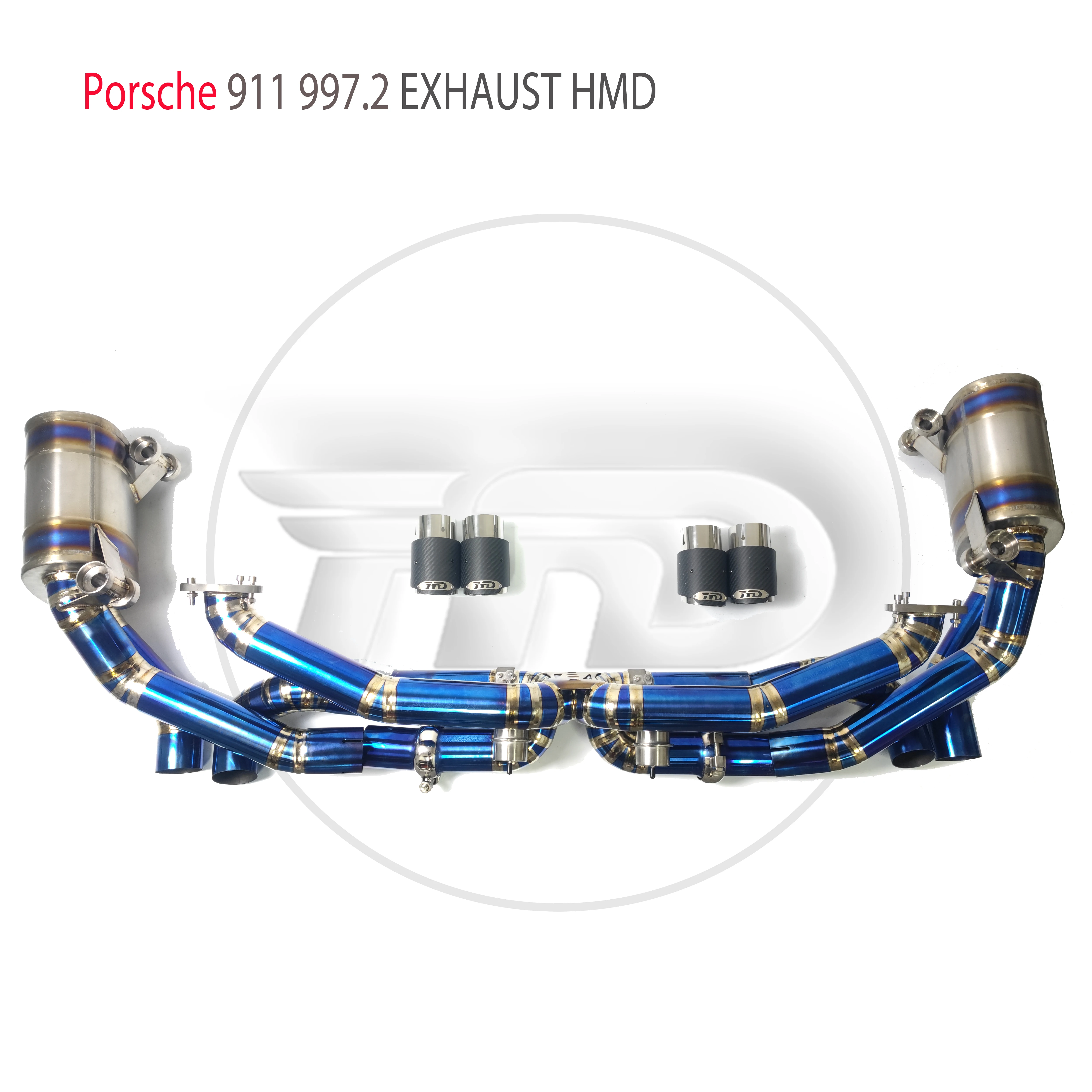 Выхлопная система из титанового сплава HMD подходит для автоматической модификации Porsche 911 997.2 Электронный клапан обратного хода