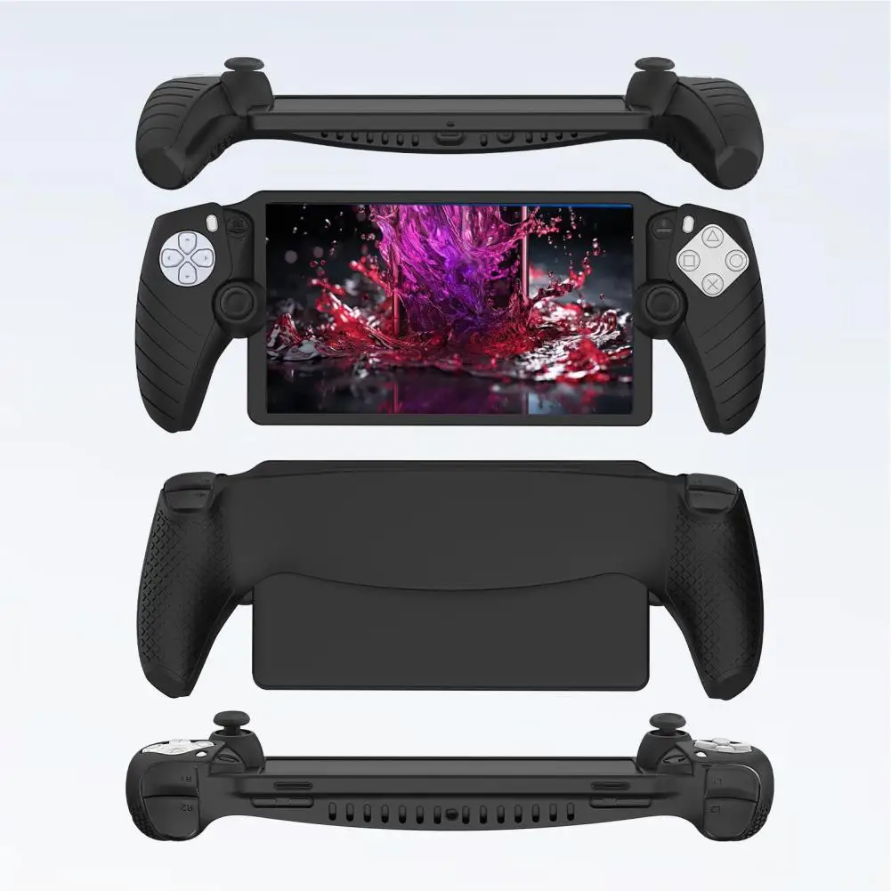 Для защитного чехла игровой консоли Sony PS Portal Быстроразъемный силиконовый чехол Противоударный чехол для геймпада с защитой от царапин Чехол-ручка