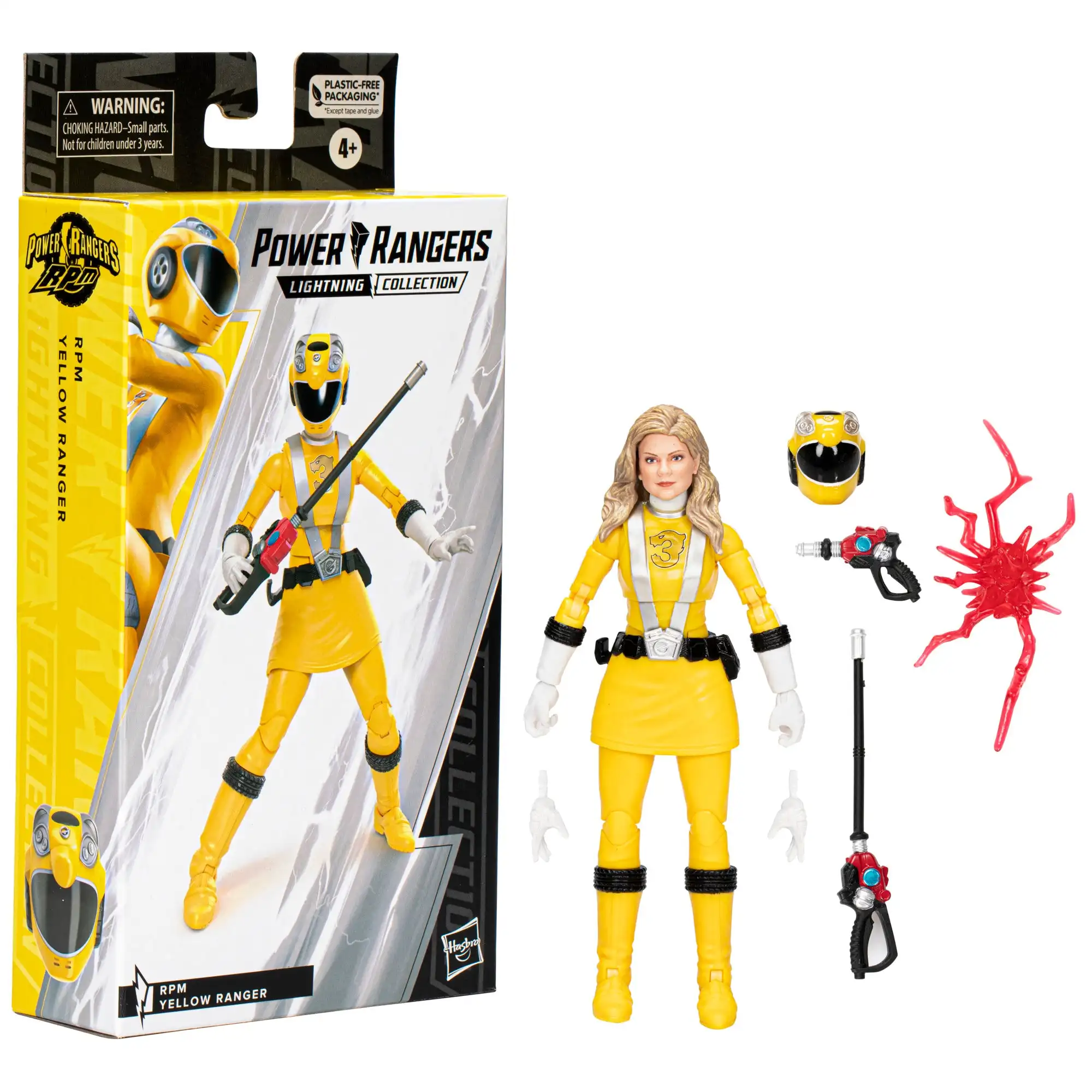 Коллекция Power Rangers Lightning, RPM, Желтый Рейнджер, 6-дюймовая коллекционная фигурка премиум-класса, игрушка с аксессуарами