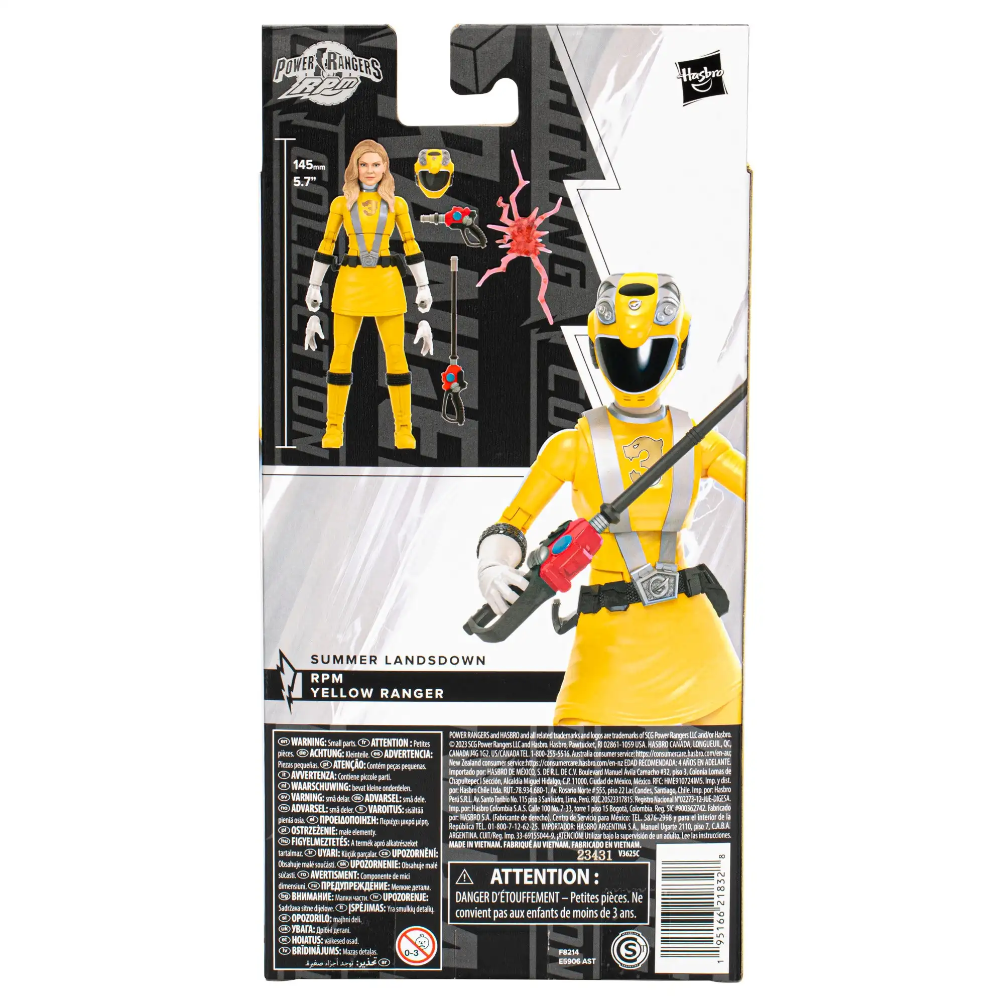 Коллекция Power Rangers Lightning, RPM, Желтый Рейнджер, 6-дюймовая коллекционная фигурка премиум-класса, игрушка с аксессуарами