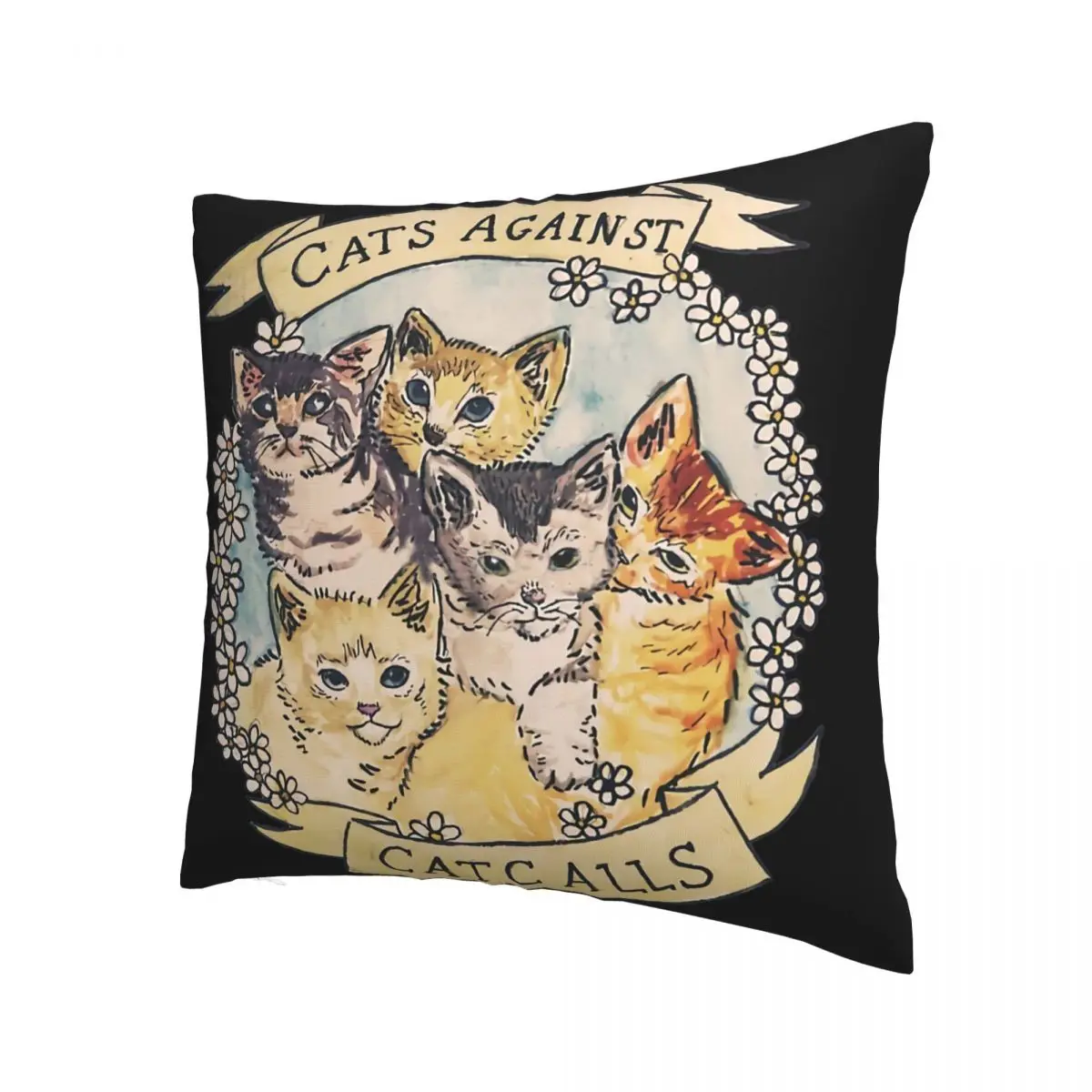 Кошки Против кошачьих призывов Оригинальная наволочка для наволочек Художественный рюкзак чехол Cojines с принтом 