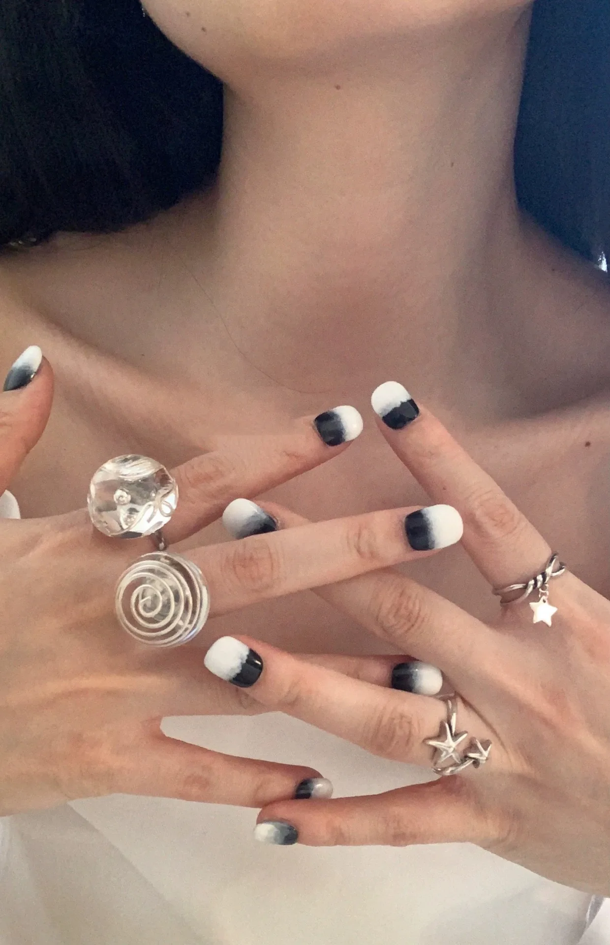 Модное прозрачное цветное кольцо в виде спирали для женщин Кольца для пальцев из смолы в виде цветка подковы Для девочек Регулируемые Корейские ювелирные изделия Подарки