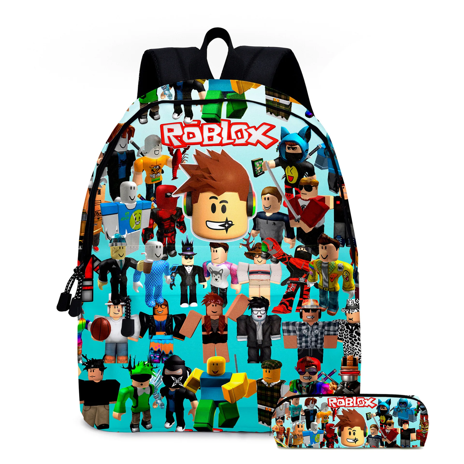 Рюкзак Roblox для учащихся начальной и средней школы, школьный ранец, детский рюкзак с аниме-мультфильмом, сумка для ланча, пенал для карандашей